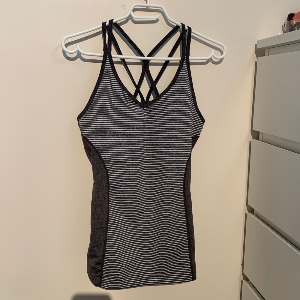workout top with built in sports bra